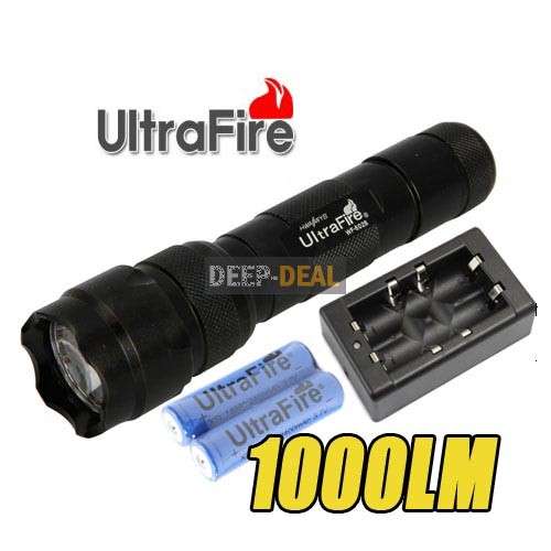 1000LM Ultrafire CREE XM-L T6 5 Mode LED Flashlight set