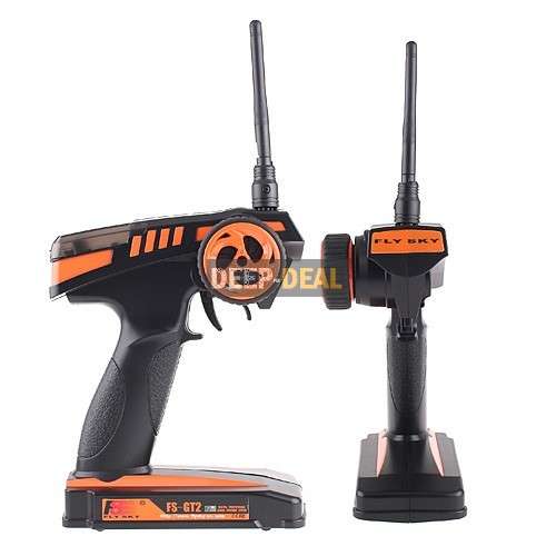 Flysky FS-GT2 2.4G 2CH Radio Controller RC Car Boat