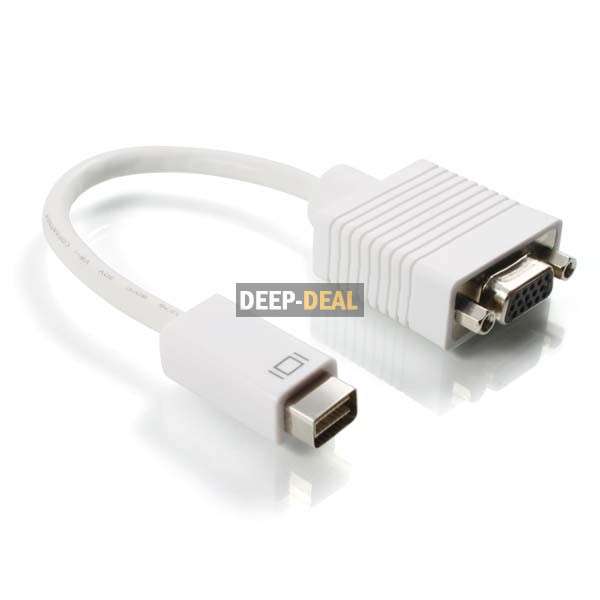 Mini-DVI to VGA Female Monitor Cable Adapter