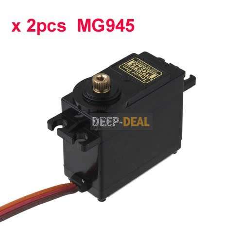 2x Metal Gear Digital 12kg Servo MG945 Torque Rc Car