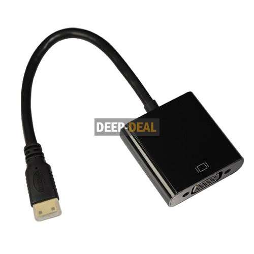 Mini hdmi input to VGA female output projectors monitors adapter