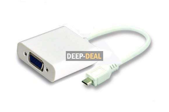 1080P Micro HDMI Type D Male to VGA Video Converter Adapter Cable