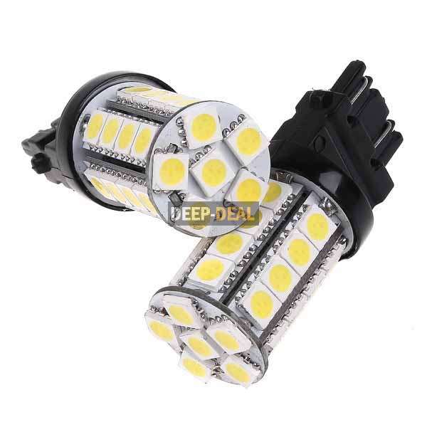 2 x3157 30 SMD 5050 LED Car Brake Lights Stop Lamp Light Bulb White