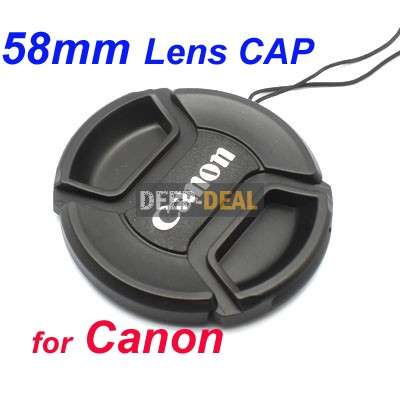 58 mm Center Pinch Snap-on Front Lens Cap for Canon Lens