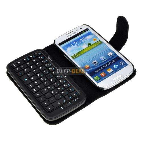 Bluetooth Keyboard with PU Leather Case for Samsung Galaxy S3