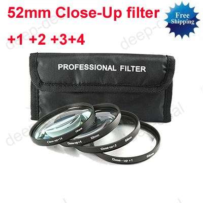 52mm Macro Close-Up +1 +2 +4 +10 Close Up Filter Kit