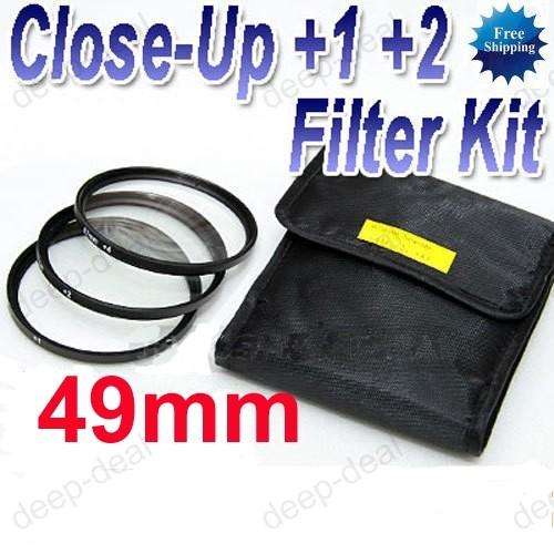 49 mm Macro Close-Up +1 +2 +4 Close Up Filter Kit
