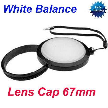 67 mm White Balance Lens Filter Cap with Filter Mount WB
