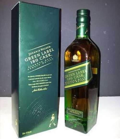Extremely rare Johnnie Walker 180 Cask Green Label 70cl bottle