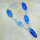 VIBRANT BOTSWANA AGATE NATURAL GEMSTONE 925 SILVER NECKLACE 21"
