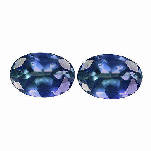""WOW'''1.05Ct (PAIR) SENSATIONAL FIRE 100% NATURAL PURPLE BLUE TANZANITE
