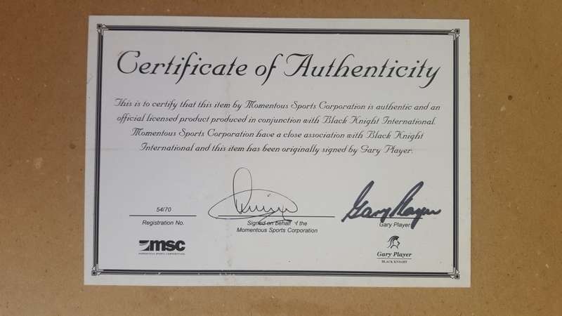 Autographed Gary Player gold club