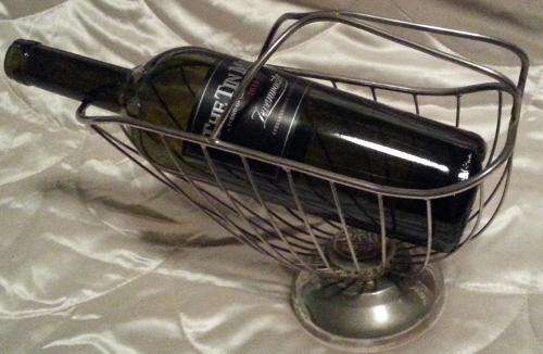 Silver Plated wine bottle basket