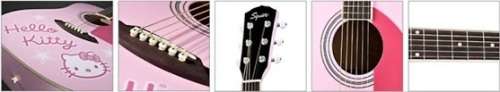 Acoustic Hello Kitty guitar