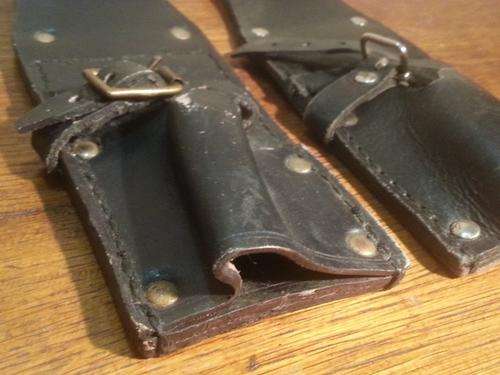 Leather bayonet frog