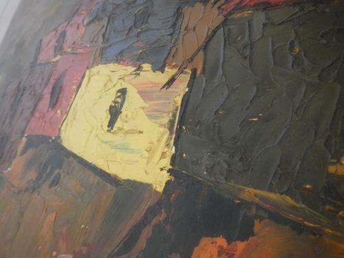 Oil painting on board