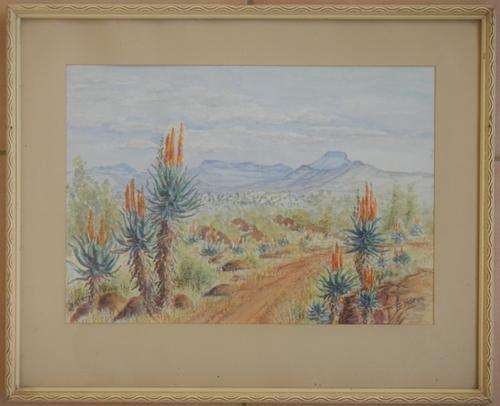 Water colour, framed painting