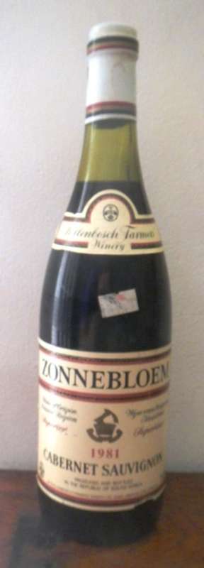 1981 Zonnebloem Cabernet Sauvignon