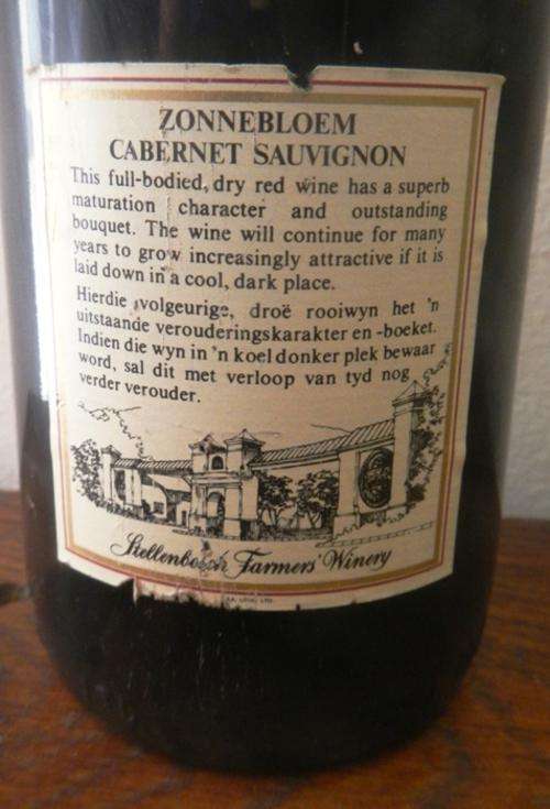1981 Zonnebloem Cabernet Sauvignon