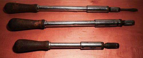 Vintage Yankee screwdrivers as display pieces