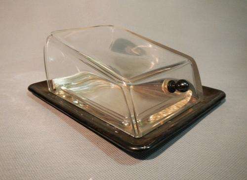 Exquisite WMF Silver plated and glass butter- or pate dish