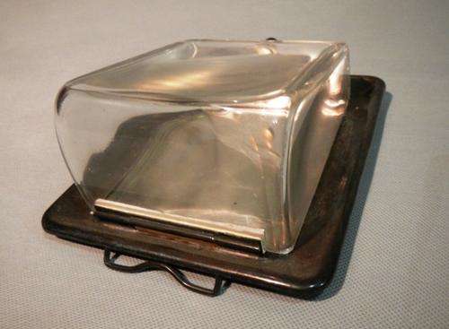 Silver plated butter or pattee dish
