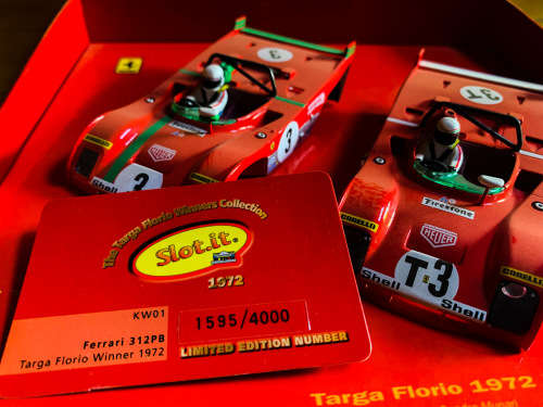 SLOT IT KW01 FERRARI 312PB 2 CAR TARGA FLORIO SET NEW 1/32 COMPLETE SLOT CAR SET