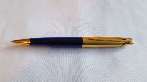 Waterman Edson sapphire blue and gold ballpoint pen