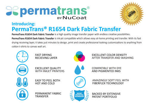 PERMA TRANS® Inkjet Dark Heat Transfer Paper - 5 Sheets