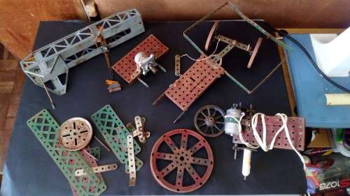 Box of Meccano Pieces