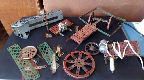 Box of Meccano Pieces
