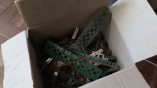 Box of Meccano Pieces