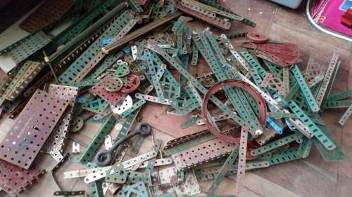 Box of Meccano Pieces