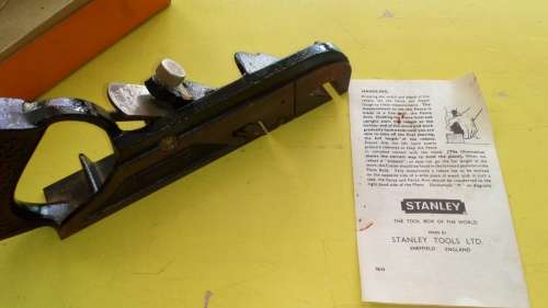 Vintage Stanley Duplex Rabbet Plane No.78 Made in England 1950s