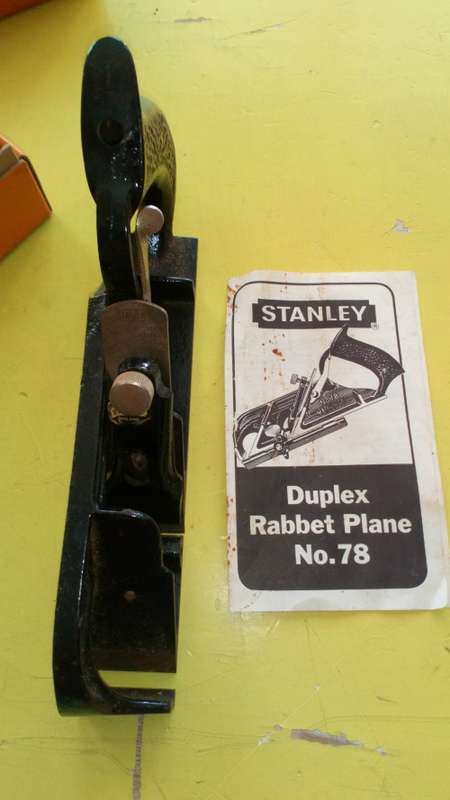 Vintage Stanley Duplex Rabbet Plane No.78 Made in England 1950s