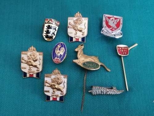 Various Rugby Pins and Badges