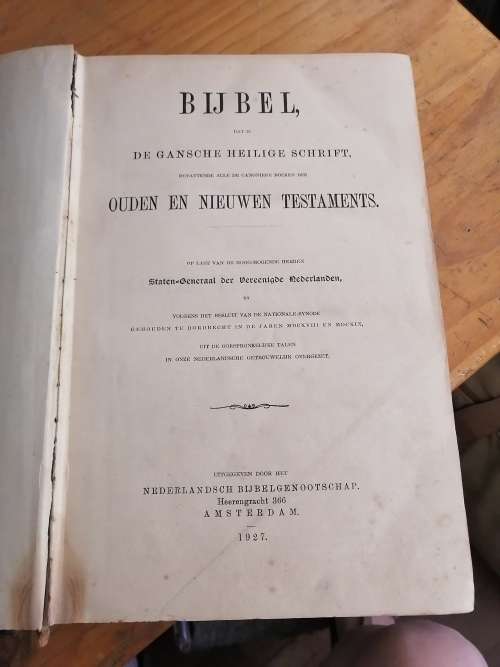 BIJBEL De Gansche Heilige Schrift - Amsterdam 1927