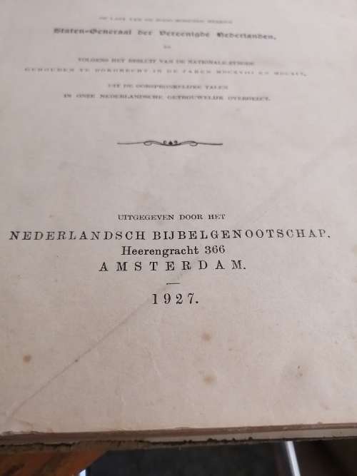 BIJBEL De Gansche Heilige Schrift - Amsterdam 1927