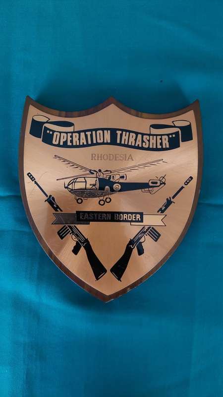 Operation Thrasher Rhodesia Eastern Border Plaque