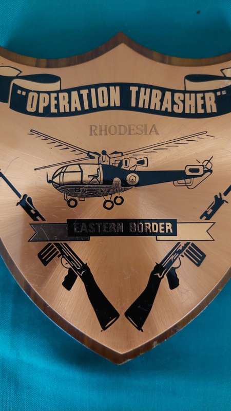 Operation Thrasher Rhodesia Eastern Border Plaque