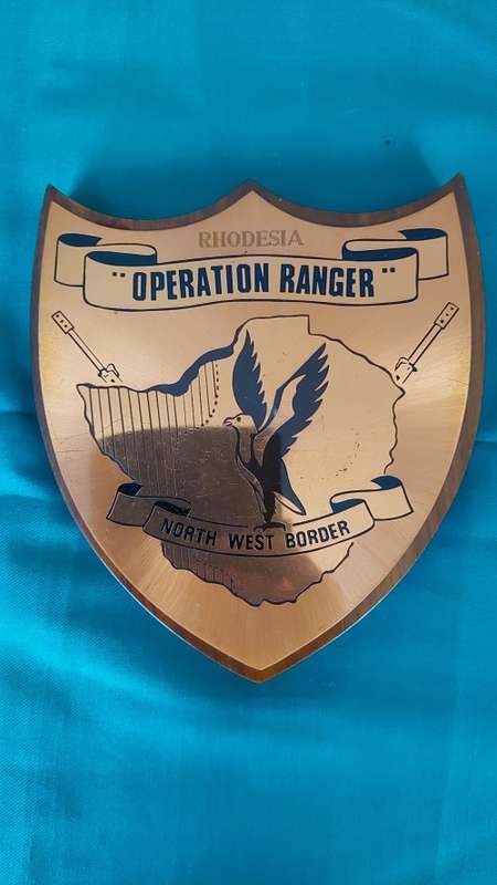 Rhodesia operation Ranger North West Border Plaque