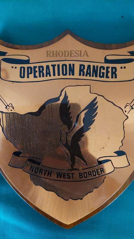 Rhodesia operation Ranger North West Border Plaque