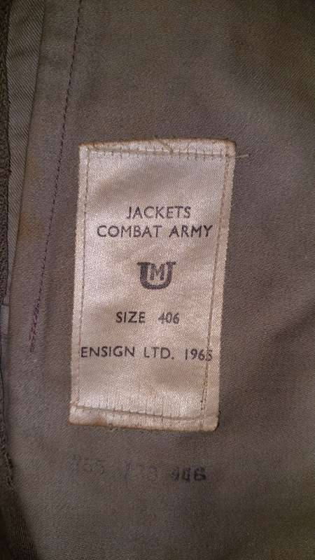 Vintage Combat Army Jacket B.M Rossiansky Size 406 Ensign LTD 1965