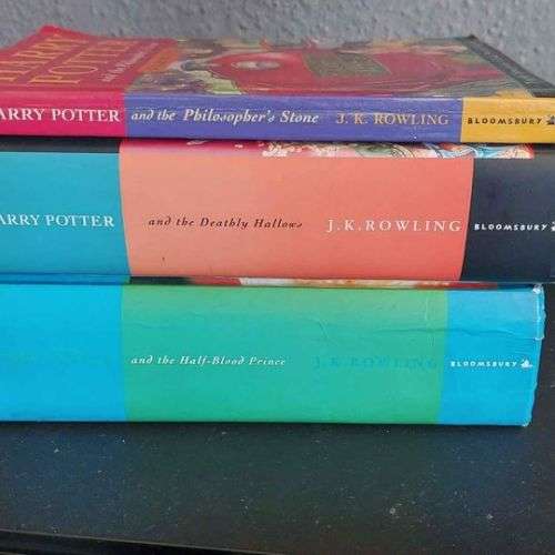 3x Harry Potter first edition books