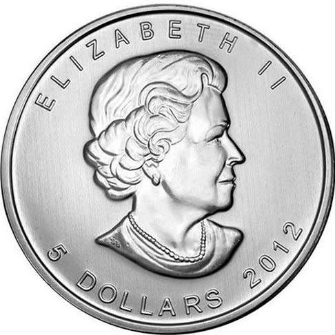 2012 1 oz Canadian Silver Maple Leaf Coin (Old Date)