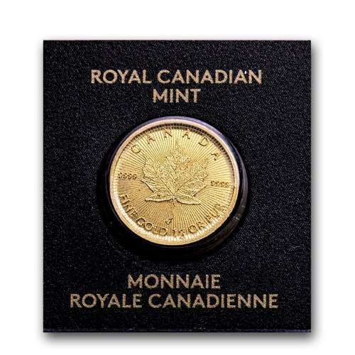 1 GRAM GOLD MAPLE LEAF - MAPLEGRAM 25 (IN ASSAY)