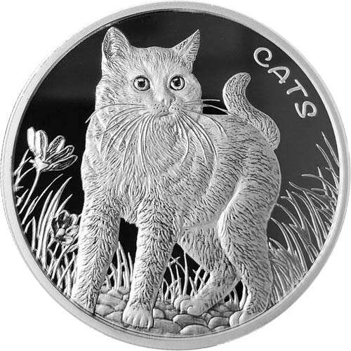 2021 1 oz Fiji Silver Cats Coin (BU) First in Series