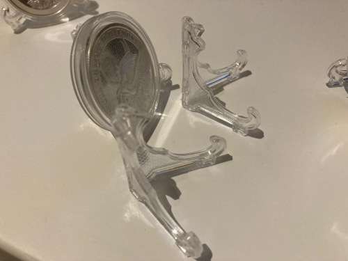 Transparent Display Stand for 1oz Coins / Rounds (5 per pack)