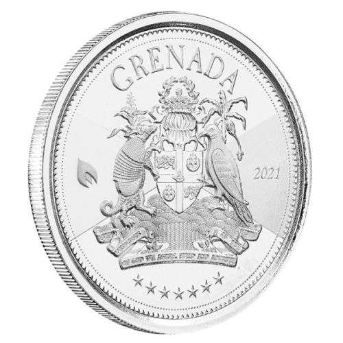 2021 Grenada Coat of Arms .999 BU
