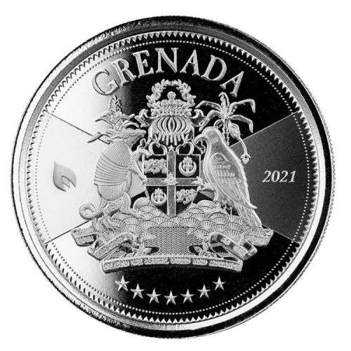 2021 Grenada Coat of Arms .999 BU